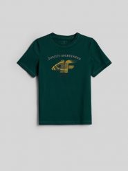 4F Хлопчачий t-shirt regular з принтом - зелений 140. T-shirty damskie 4f, bez wzorów, z jersey, bez kołnierzyka. Za 459.90 zł.