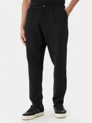 Calvin Klein Spodnie materiałowe LV04LF607G Czarny Tapered Fit. Czarne spodnie materiałowe męskie Calvin Klein, m, bez wzorów, z materiału. Za 529.99 zł.