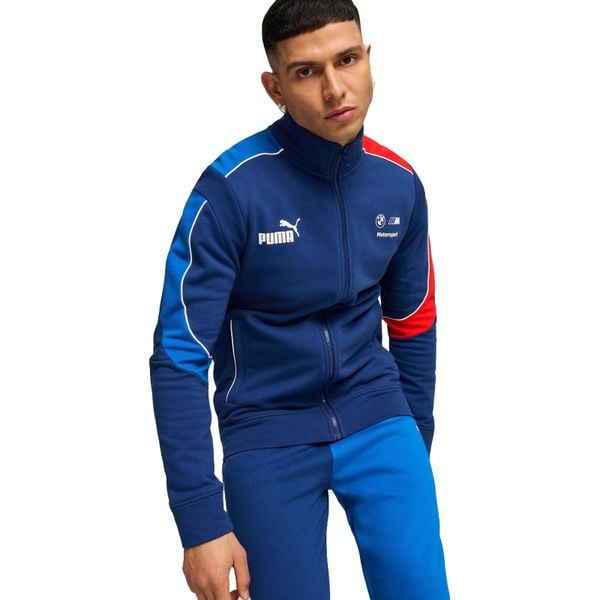 Kurtka męskie Puma Bmw Mms Mt7 Sweat Jacket. Niebieskie kurtki męskie Puma, m, bez wzorów, z bawełny, bez kaptura. Za 490.00 zł.