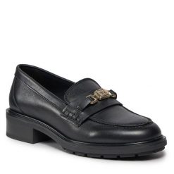 Loafersy Tommy Hilfiger. Czarne mokasyny damskie Tommy Hilfiger. Za 577.99 zł.