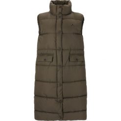 Długa kamizelka puchowa damska Whistler Amaretto. Czarne kurtki damskie Whistler, bez wzorów, z puchu, bez kaptura. Za 267.00 zł.