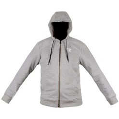 Bluza z kapturem i zamkiem błyskawicznym Iqon Explore World. Szare bluzy męskie IQON, l, bez wzorów, z bawełny, z kapturem. Za 278.50 zł.