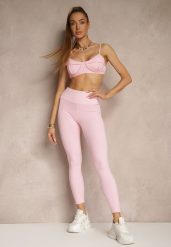 Różowe Legginsy z Ozdobnymi Przeszyciami z Efektem Modelowania Carittia. Czerwone legginsy damskie Renee, m, bez wzorów, z jeansu. Za 49.99 zł.