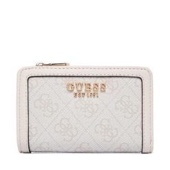Portfel Guess. Brązowe portfele damskie Guess, z aplikacjami. Za 237.99 zł.