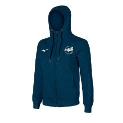 Bluza damska Mizuno Fullzip Crew. Niebieskie bluzy damskie Mizuno, xl, bez wzorów, bez kaptura, na fitness i siłownię. Za 243.00 zł.