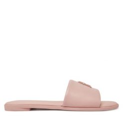 Klapki Tommy Hilfiger. Czerwone klapki damskie Tommy Hilfiger, bez wzorów, bez obcasa. Za 239.99 zł.