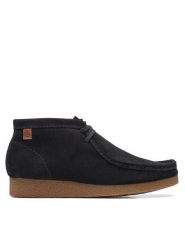 Clarks Trzewiki Shacre Boot 26159437 Czarny. Czarne botki męskie Clarks, bez wzorów, ze skóry, bez zapięcia. Za 359.99 zł.
