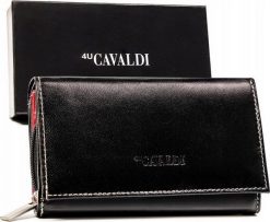 4U Cavaldi Duży, Skórzany Portfel Damski Z Systemem Rfid. Portfele damskie 4U Cavaldi, bez wzorów. Za 121.86 zł.