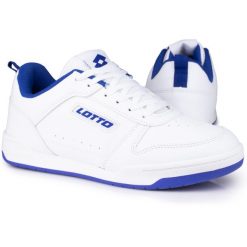 Buty męskie sportowe trampki Lotto TOCO. Niebieskie trampki męskie Lotto, bez wzorów, casualowe, bez zapięcia. Za 139.00 zł.