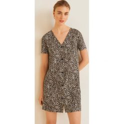 Mango - Sukienka Neko. Brązowe sukienki damskie Mango, l, bez wzorów, z dzianiny, casualowe, bez kołnierzyka, bez ramiączek. W wyprzedaży za 39.90 zł.
