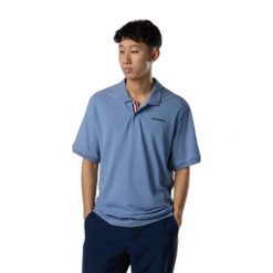 Polo Rossignol Logo. Niebieskie koszulki polo męskie Rossignol, m, bez wzorów, bez kołnierzyka, bez ramiączek. Za 400.50 zł.