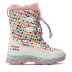Śniegowce Agatha Ruiz de la Prada. Białe śniegowce dziewczęce Agatha Ruiz de la Prada, bez zapięcia. Za 279.99 zł.