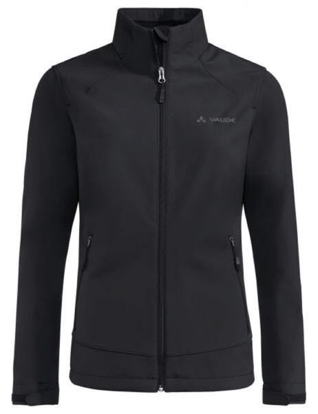 Kurtka softshell damska Vaude Cyclone Jacket VI. Czarne kurtki damskie Vaude, s, bez wzorów, z materiału, bez kaptura. Za 528.35 zł.