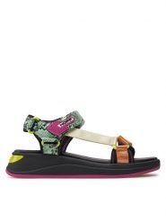 HOFF Sandały Tenos 12408005 Zielony. Zielone klapki damskie HOFF, bez wzorów, ze skóry, bez obcasa, na płaskiej podeszwie, bez zapięcia. Za 439.99 zł.