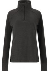 Damski sweter z zamkiem błyskawicznym Whistler Kajsa. Szare swetry damskie Whistler, bez wzorów, z elastanu, eleganckie, bez kołnierzyka, bez ramiączek, bez kaptura. Za 179.99 zł.