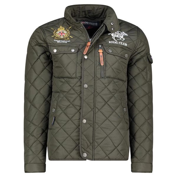 Kurtka męska Geographical Norway BELIFICIO MEN 001 - kaki. Zielone kurtki męskie Geographical Norway, na jesień, m, bez wzorów, z materiału, z kapturem. Za 169.00 zł.