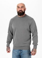 Bluza męska Pitbull Washed Lancaster. Szare bluzy męskie PITBULL, m, bez wzorów, bez kaptura. Za 139.99 zł.