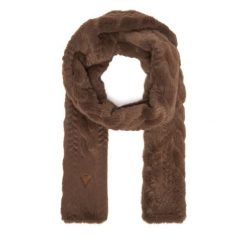 Szalik Guess. Brązowe szaliki i chusty damskie Guess, z aplikacjami. Za 344.99 zł.