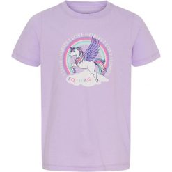 T-shirt dziewczęcy Equipage Anna. Fioletowe t-shirty i topy dla dziewczynek EQUIPAGE, bez wzorów, z bawełny, bez ramiączek. Za 143.50 zł.