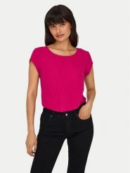 ONLY Bluzka 15142784 Różowy Regular Fit. Czerwone bluzki damskie Only, bez wzorów, z syntetyku, bez kołnierzyka, bez ramiączek. Za 49.99 zł.