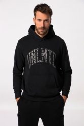 Męska Bluza z kapturem fitness bluza nadruk na piersi kieszeń kangurka. Czarne bluzy męskie JAY-PI, m, bez wzorów, z bawełny, z kapturem. Za 279.99 zł.