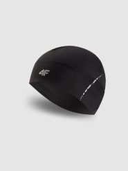 4F Czapka do biegania uniseks - czarna L/XL. Czarne czapki i kapelusze męskie 4f, bez wzorów, z elastanu, klasyczne. Za 69.99 zł.