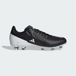 Buty RS15 Soft Ground Rugby. Białe buty sportowe męskie Adidas, z materiału, bez zapięcia. Za 399.00 zł.