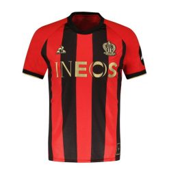 Koszulka domowa OGC Nice 2024/2025. Czarne koszulki sportowe męskie le coq sportif, m, z aplikacjami, z elastanu, bez kołnierzyka, bez ramiączek, do piłki nożnej. Za 422.50 zł.