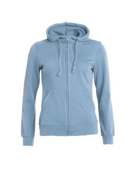 Clique Basic Hoody Full Zip Women – lekka bluza z kapturem – light blue. Niebieskie bluzy damskie CLIQUE, xl, bez wzorów, z bawełny, z kapturem. Za 187.33 zł.