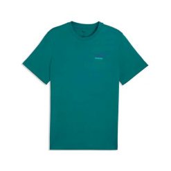 T-Shirt Puma Graphic Sports Tee Dorośli. Zielone t-shirty męskie Puma, m, bez wzorów, z bawełny, klasyczne, bez kołnierzyka. Za 180.99 zł.