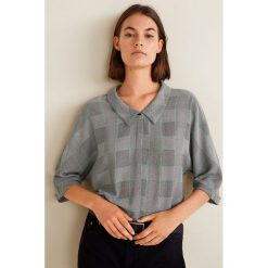 Mango - Koszula Amelia. Szare koszule damskie Mango, z materiału, z krótkim rękawem. Za 119.90 zł.