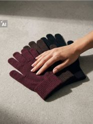 Rękawiczki 3 pack - bordowy. Czerwone rękawiczki damskie Sinsay, bez wzorów. Za 12.99 zł.