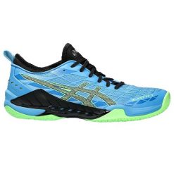 Buty do squasha męskie Asics Blast FF 3. Niebieskie buty sportowe męskie Asics, bez zapięcia, do siatkówki. Za 639.00 zł.