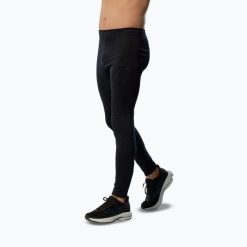 Legginsy do biegania męskie Mizuno Active Warmalite Long Tight. Czarne legginsy sportowe męskie Mizuno, m, bez wzorów, z elastanu, do biegania. Za 179.99 zł.
