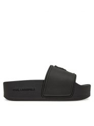 KARL LAGERFELD Klapki Kondo Maxi KL80819M Czarny. Czarne klapki damskie KARL LAGERFELD, bez wzorów, z tworzywa sztucznego, bez obcasa. Za 289.99 zł.