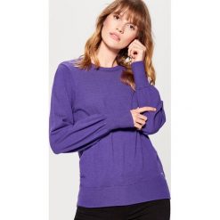 Sweter z marszczonymi rękawami - Fioletowy. Fioletowe swetry damskie Mohito. Za 79.99 zł.