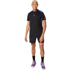 Koszulka Asics Court. Czarne koszulki sportowe męskie Asics, xl, bez wzorów, z materiału, bez kołnierzyka, bez ramiączek, na fitness i siłownię. Za 189.00 zł.
