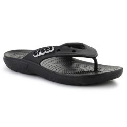 Japonki Crocs Classic Flip 207713-001 czarne. Czarne klapki męskie z materiału. Za 223.31 zł.