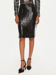 Rinascimento Spódnica ołówkowa CFC0121688003 Czarny Slim Fit. Czarne spódnice damskie Rinascimento, m, bez wzorów, z syntetyku, ołówkowe. Za 339.99 zł.