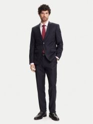 BOSS Garnitur H-Huge 50546121 Granatowy Slim Fit. Niebieskie garnitury męskie Boss, bez wzorów, z wełny. Za 2,199.00 zł.