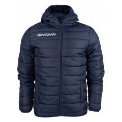 Męska Gruba Kurtka Z Kapturem Z Podszewką. Niebieskie kurtki sportowe męskie Givova, m, bez wzorów, z puchu, trekkingowe. Za 295.99 zł.