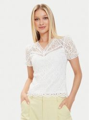 Morgan Bluzka 241-DOULI Écru Regular Fit. Bluzki damskie Morgan, s, bez wzorów, z syntetyku, bez kołnierzyka, bez ramiączek. Za 129.99 zł.