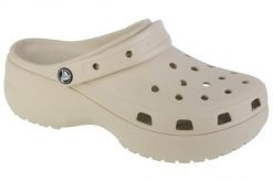 Buty do chodzenia damskie Crocs Classic Platform Clog. Brązowe obuwie sportowe damskie Crocs, bez wzorów, z materiału, do pływania. Za 232.15 zł.