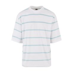 Męska Koszulka Stripe Oversized T-shirt. Brązowe koszulki sportowe męskie Urban Classics, m, bez wzorów, bez kołnierzyka, bez ramiączek, trekkingowe. Za 85.99 zł.