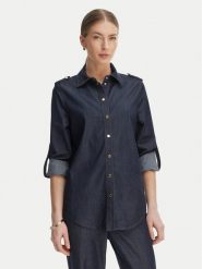 Marciano Guess Koszula jeansowa G6GH29 D1082 Granatowy Regular Fit. Niebieskie bluzki damskie Marciano Guess, z aplikacjami, z jeansu, bez kołnierzyka, bez ramiączek. Za 779.99 zł.