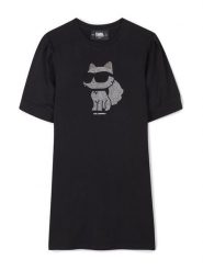 Karl Lagerfeld Kids Sukienka codzienna Z30458 M Czarny Regular Fit. Czarne sukienki dla dziewczynek Karl Lagerfeld Kids, bez wzorów, z bawełny, bez ramiączek. Za 229.99 zł.