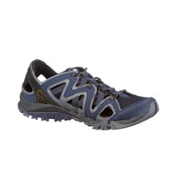 Sandały turystyczne męskie Merrell Tetrex Crest Wrap. Niebieskie sandały męskie Merrell, bez zapięcia. W wyprzedaży za 279.99 zł.