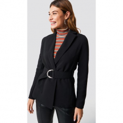 NA-KD Classic Marynarka z paskiem - Black. Czarne żakiety damskie NA-KD Classic, w paski. Za 202.95 zł.