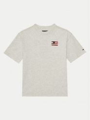 Tommy Hilfiger T-Shirt KB0KB09531 D Szary Regular Fit. Szare t-shirty dla chłopców Tommy Hilfiger, bez wzorów, z bawełny, bez ramiączek. Za 99.99 zł.