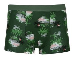 Bokserki Obcisłe, Zielone z Flamingiem Bawełniane, Majtki z Elastanem -ALTIES. Zielone bokserki męskie Alties, m, bez wzorów, z bawełny. Za 35.00 zł.